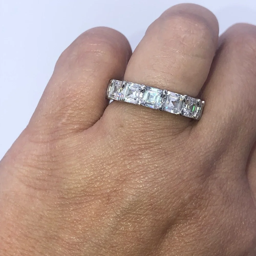 10ct Asscher Eternity Band - Picture 7 of 11